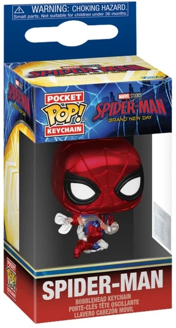 Funko Pocket POP Keychain Marvel Spider-Man Brand New Day Spider-Man Metallic