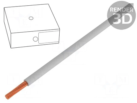 Wire | H05V-K | stranded | Cu | 0.75mm2 | grey | PVC | 300/500V | Class: 5