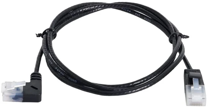 Xiwai Cat6a Ethernet Kabelis, 2m, Kairysis Kampas Rj45