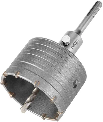 Neo Tools 85 mm Widia skylių pjūklas su SDS+ adapteriu ir bandomuoju grąžtu