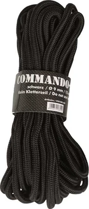 Mil-Tec Juodas 5MM (15M) COMMANDO ROPE