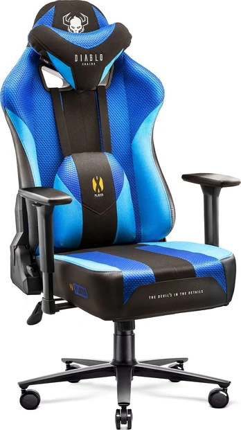 Diablo X-Player 2.0 Textile Gaming Chair Frost Black: Normal Size