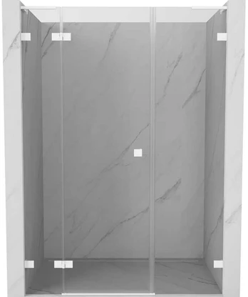 Dušo durys Mexen Lunar L, kairė, 130 cm, transparent/baltas
