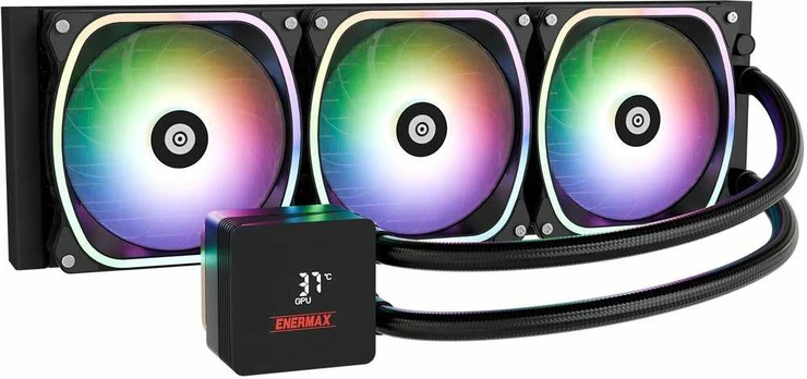 Enermax Aquafusion II 360 mm Processor All-in-one liquid cooler 12 cm Black