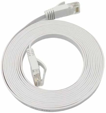 MicroConnect U/UTP CAT6A 7M Baltas Flat
