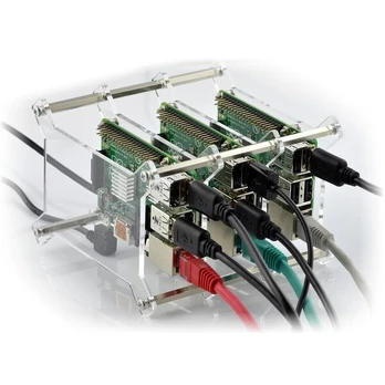Gravlaser Dėklas skirtas Raspberry Pi 4B/3B+/3B/2B, x3, atviras