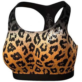 Anarchy Ocelot Sports Bra (gray/orange) - S dydis
