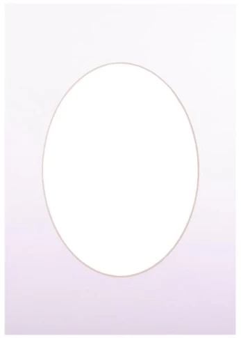 Passepartout 21x29.7, ultra white oval