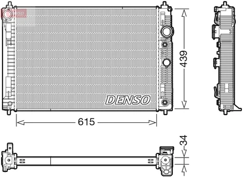 Radiatorius, variklio aušinimas DENSO DRM46045