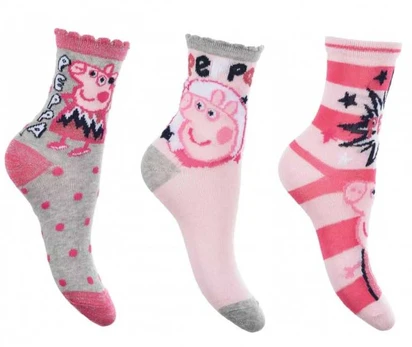 Peppa Pig Sparkle Steps pilkos vaikiškos kojinės 31/34