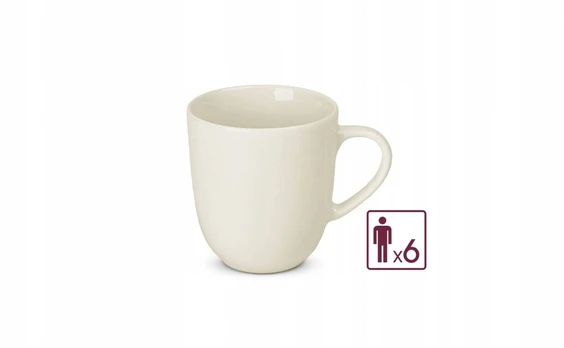 Gerlach FLOW porcelianinių puodelių rinkinys, 6 vnt., 350 ml