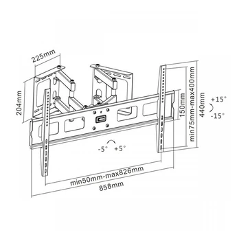 Laikiklis Sbox PLB-1348 (37-63/60kg/800x400)