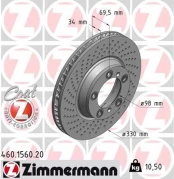Stabdžių diskas ZIMMERMANN 460.1560.20 kaina