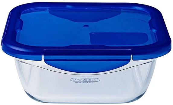 PYREX karščiui atsparus indas Cook & Go, 16,6x16,6 cm, 0,8 l