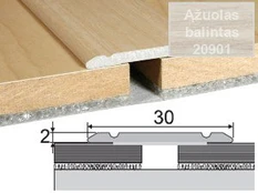 Profilis Effector A02 sujungimo, klijuojamas | ąžuolas Balintas 93 cm 30x2 mm