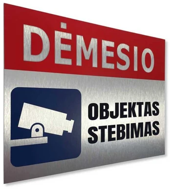 Aliuminio lentelė - Objektas stebimas 30x20 cm