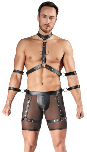 Svenjoyment Bondage Men's Harness and Pants M seksualios vyriškos trumpikės