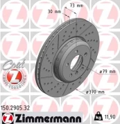 Stabdžių diskas ZIMMERMANN 150.2905.32 kaina