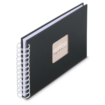 Hama dailės spiralė NewBlack 24x17 50 baltų puslapių 9830