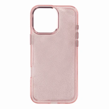 Hurtel Glitter Dėklas iPhone 16 Pro - rožinis su blizgučiais