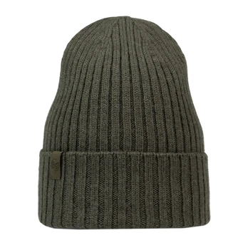 Buff Norval Merino Wool Knitted Hat Bark Žieminė kepurė