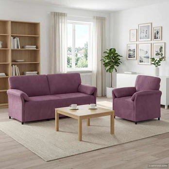 Sofos komplektas 2 vnt. Violetinė Aksomas