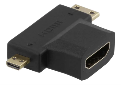 Adapteris DELTACO HDMI-M/miniHDMI-F/microHDMI-F/HDMI-22G