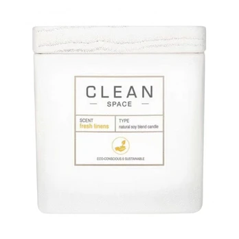 Clean, Space Fresh Linens, Scented Candle, 227 g