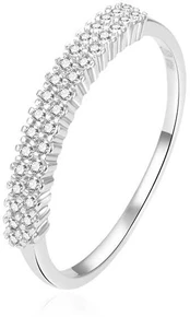 Beneto Beautiful sidabrinis ring with clear zircons AGG408