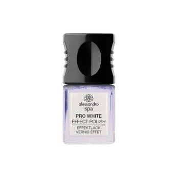 Alessandro Pro White Effect Polish Nagų lakas, suteikiantis švytėjimo, 10ml