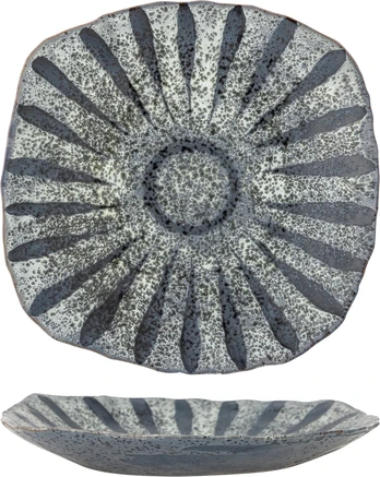 Creative Collection - Ramie Serving Plate - Grey - Stoneware