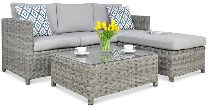 Lauko baldų komplektas MARCO CAFFE, Modern Grey