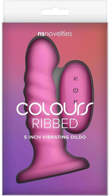 Ns novelties COLOURS RIBBED 5 COLIŲ VIBRUOJANTIS ROŽINIS