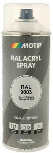 Motip Ral 9003 high gloss signal baltas