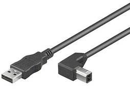 Kabelis USB MicroConnect USB-A - USB-B 3 m Juodas (USBAB3ANGLED)