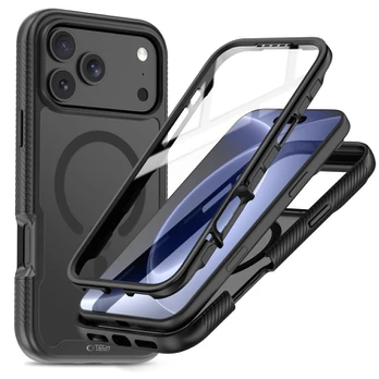Matinis juodas dėklas Apple iPhone 17 Pro Max / 18 Pro Max telefonui "Tech-Protect Defense Magsafe"