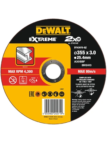 355 x3 x25,4 MM pjovimo diskas metalui EXTREME
