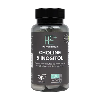PE NUTRITION CHOLINE & INOSITOL maisto papildas, 100 tablečių