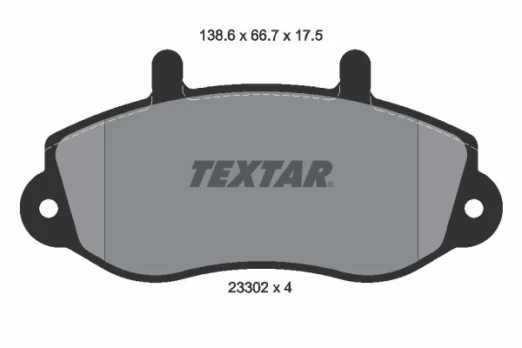 Stabdžių trinkelių rinkinys, diskinis stabdys TEXTAR 2330201