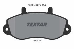 Stabdžių trinkelių rinkinys, diskinis stabdys TEXTAR 2330201 kaina