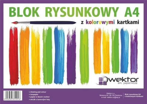 Wektor Spalva A4 / 16K piešimo blokas (10vnt)