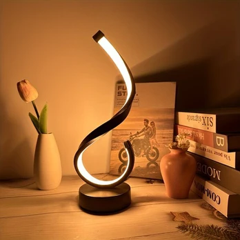 Spiralės LED stalinė lempa