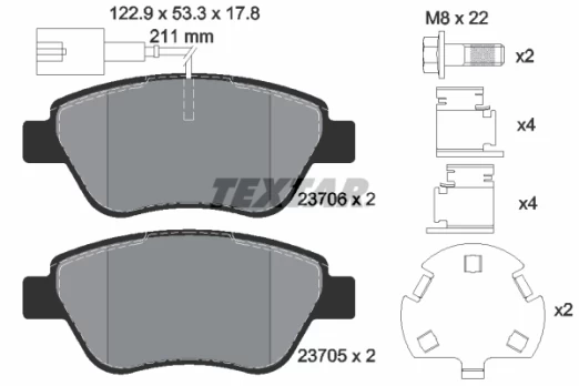 TEXTAR 2370601 Brake pad set