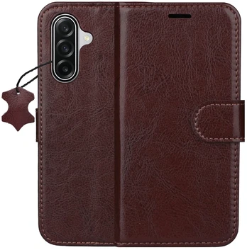 Dėklas Telforceone Smart Luxe leather case for Samsung Galaxy A54 5G ruda