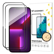 Apsauginis stikliukas 2 vnt. Case Friendly Wozinsky Full Glue iPhone 15 Plus - Juodas kaina