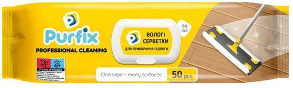 Drėgnos servetėlės grindims Purfix 50vnt