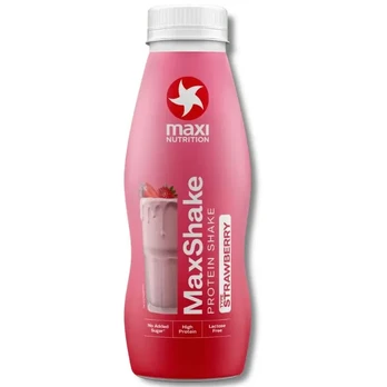Braškių skonio baltyminis gėrimas MAXINUTRITION MAXSHAKE, 330 ml