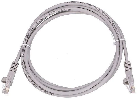 Extralink Kat.5e UTP 1m | LAN Patchcord | Varinė vytos poros