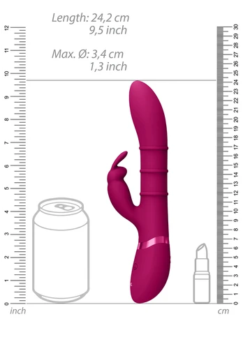 Vive By Shots Sora - Up Down Stimulating Rings, Vibrating G-Spot Rabbit - Rožinė