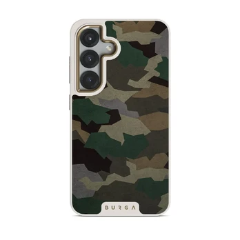 Tropical Green Camo - Samsung Galaxy S25 Case, Elite Light (Magnetic) / Gold